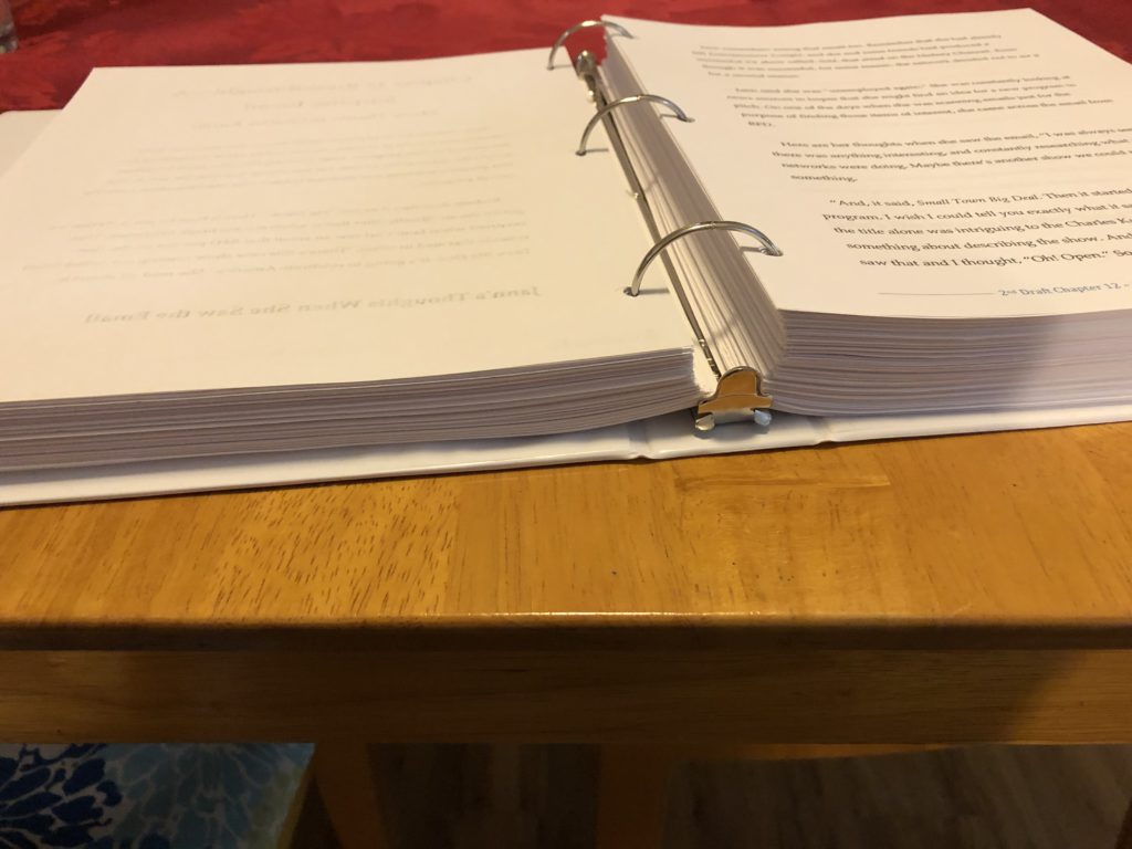 What is the cumulative effect of the scattered writing? The sheer volume means I can be ruthless in editing.