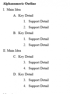 Sample outline