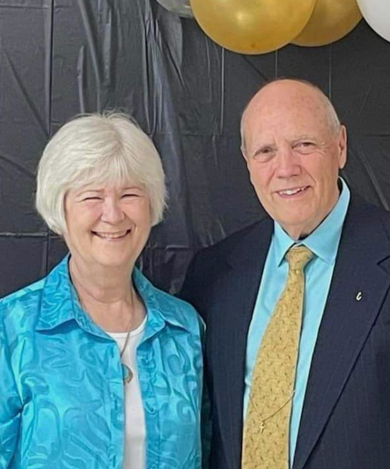Randy and Rhonda Carney at their 50th-anniversary party.